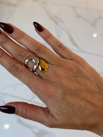 Bague bicolore hug
