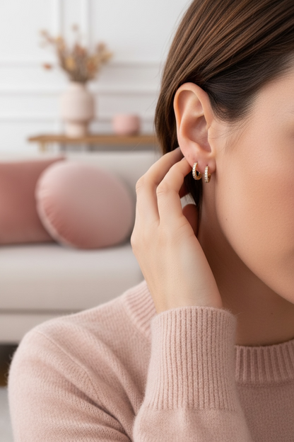 Boucle d’oreille spacy basique or