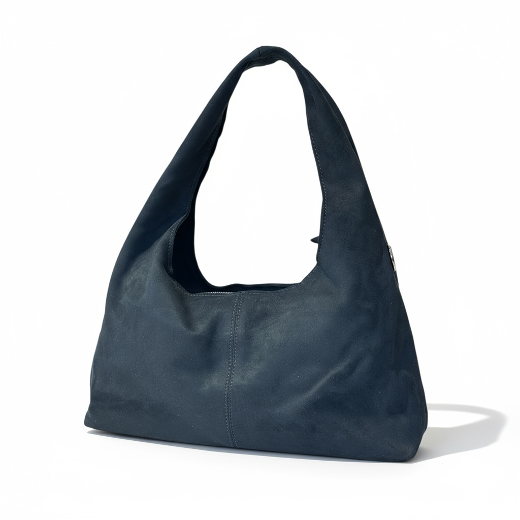 Sac besace façon nubuck noir