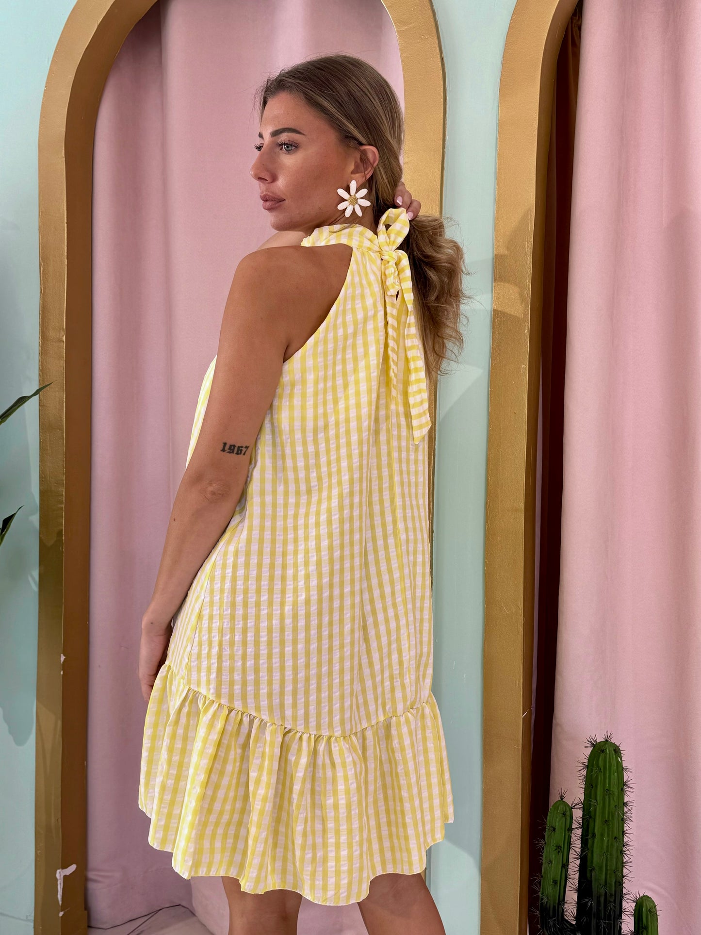 Robe Vichy - jaune