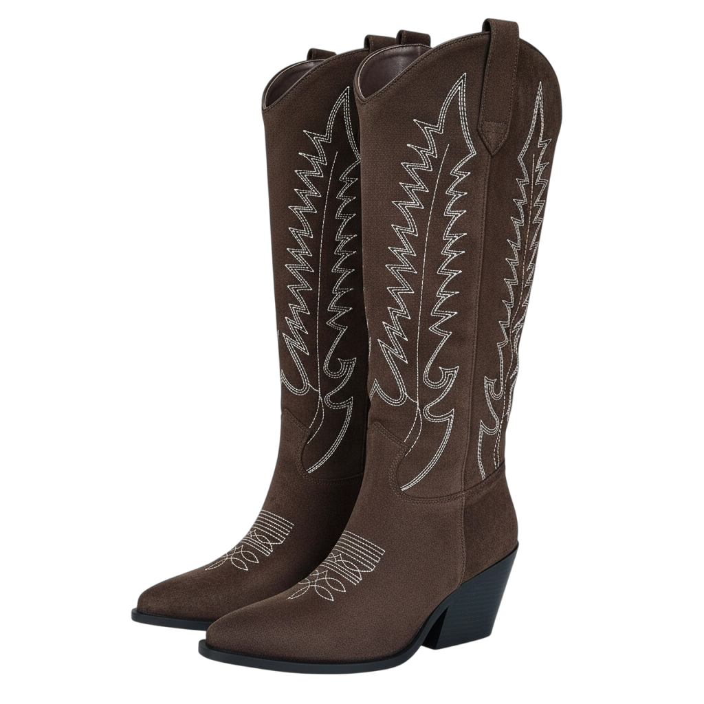 Santiags nubuck chocolat