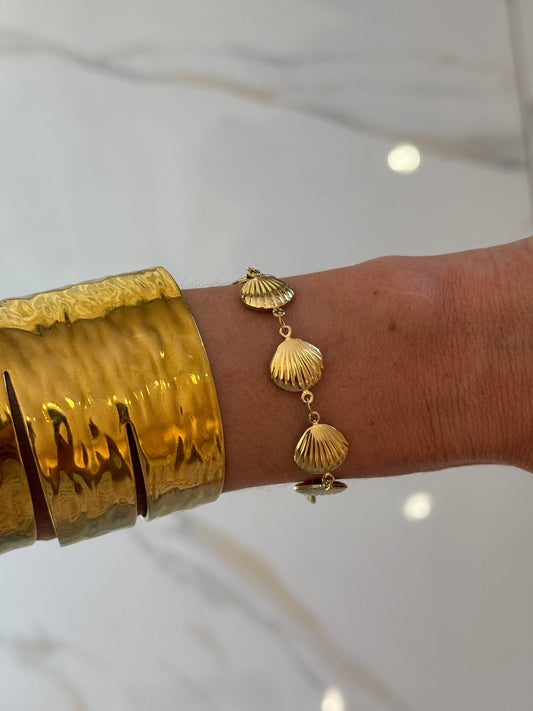 Bracelet coquillages or