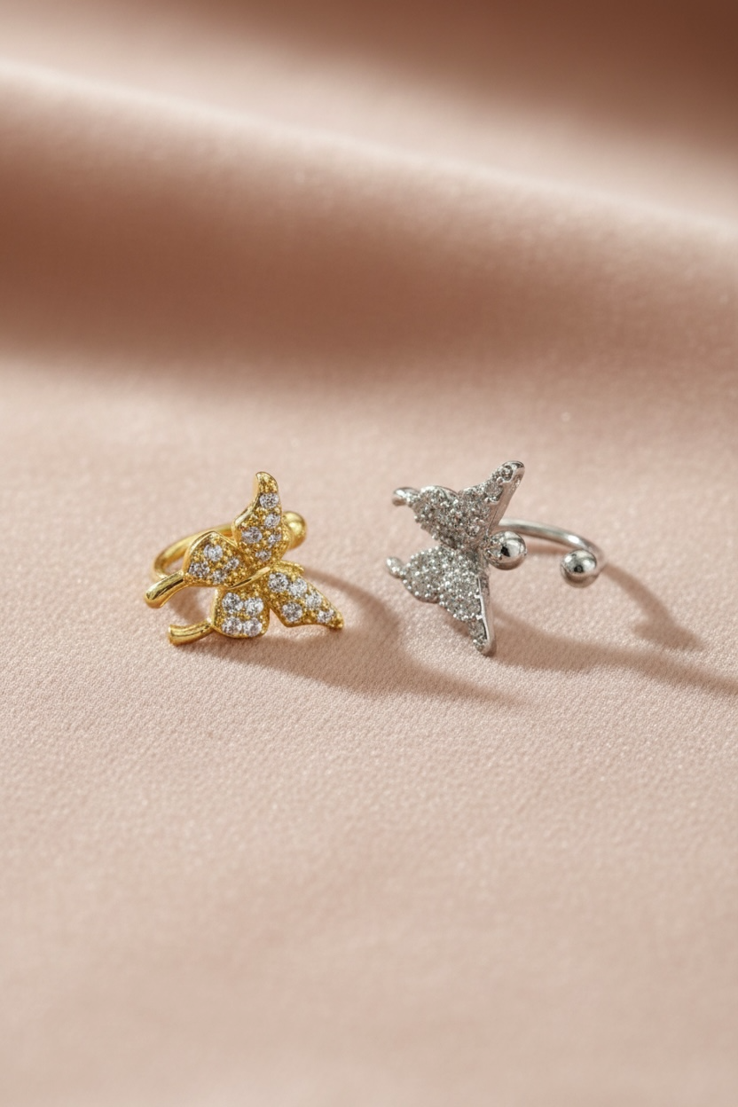 Bague d’oreille / faux piercing papillon