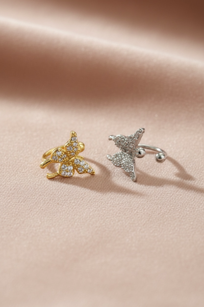 Bague d’oreille / faux piercing papillon