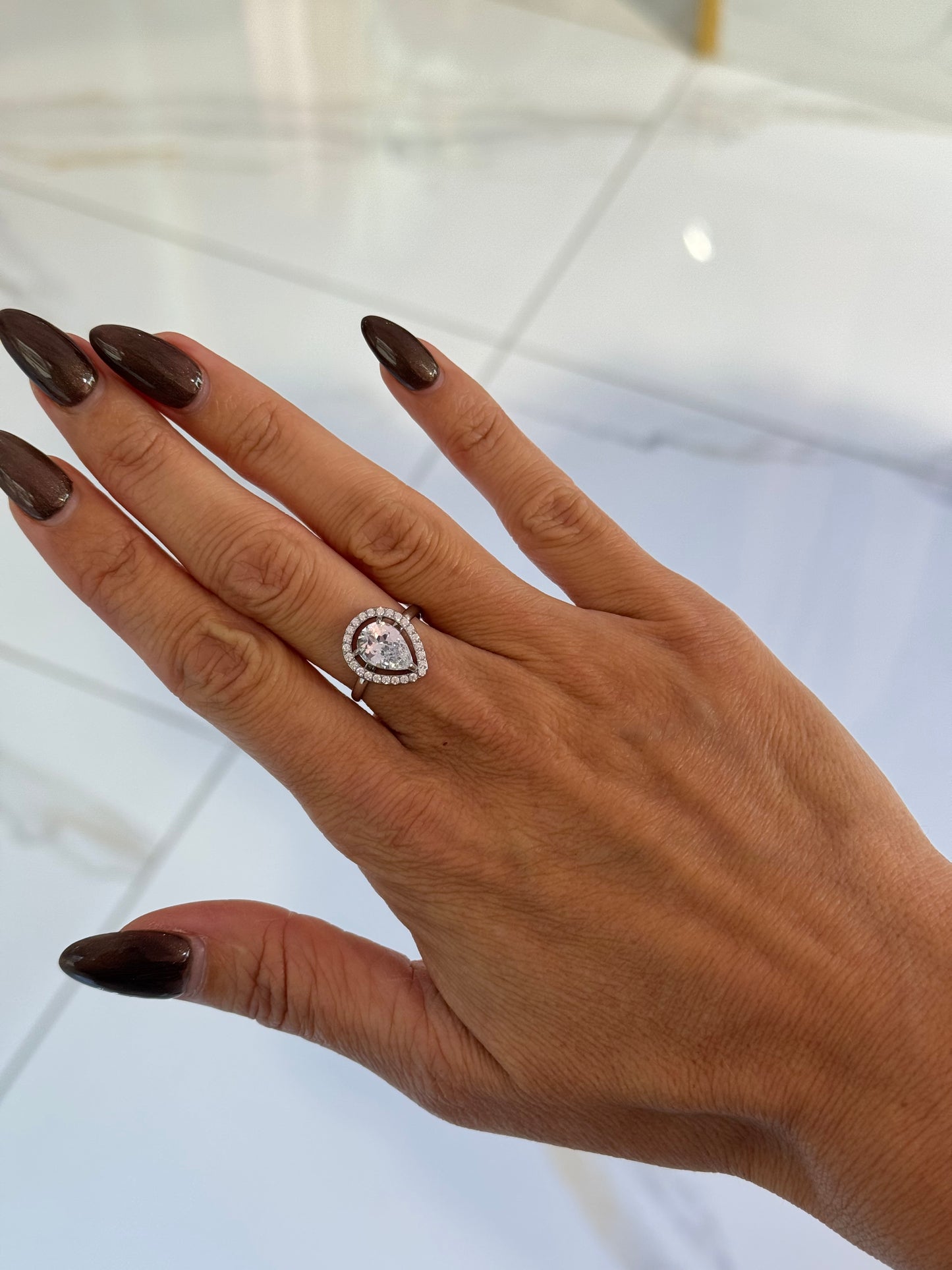 Bague strass divine argent