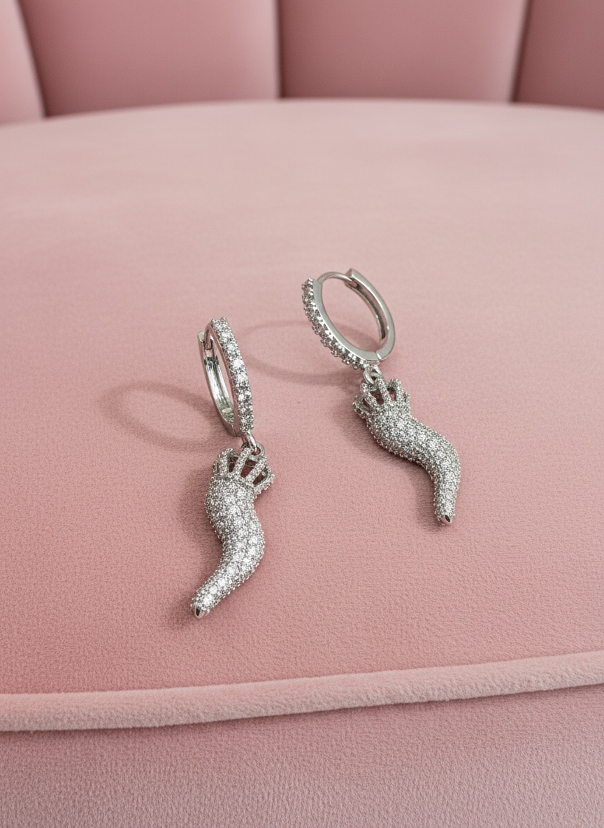 Boucles d’oreilles gamme spacy piment - argent