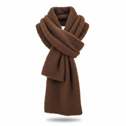 Écharpe douce pilou pilou chocolat