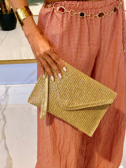 Pochette enveloppe d’été- (or ou argent )