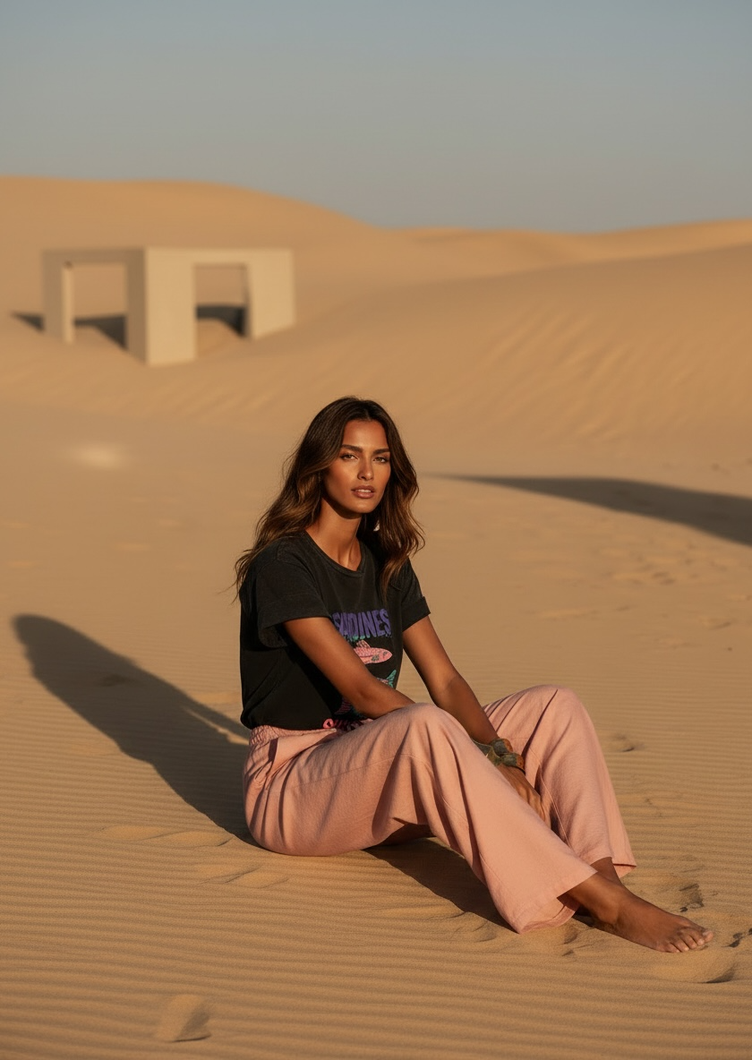 Pantalon fluide italien – rose
