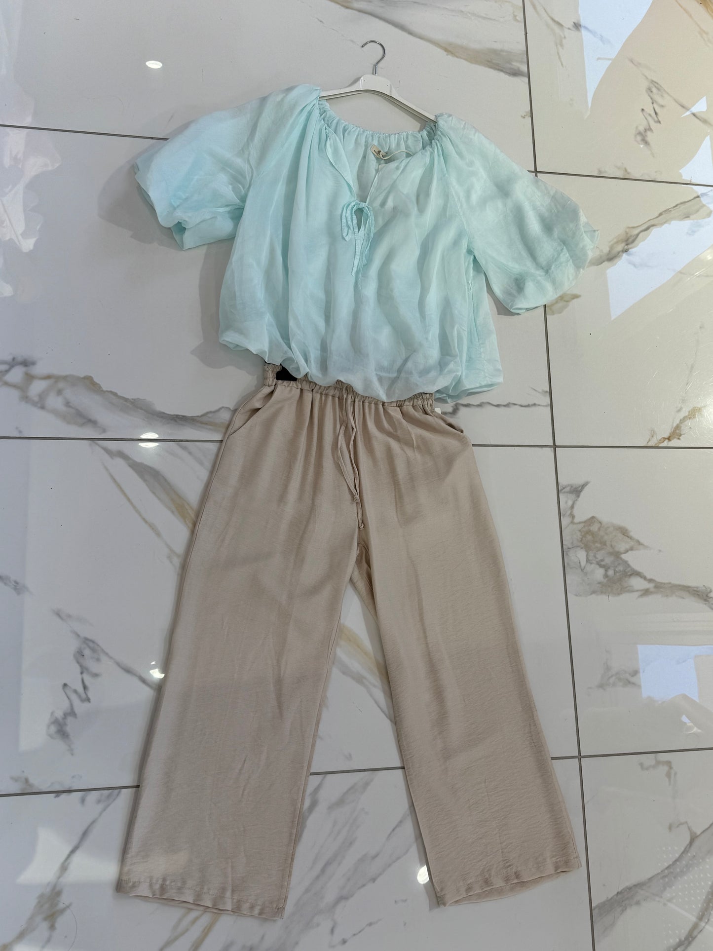 Pantalon fluide italien – beige