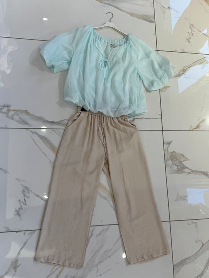 Pantalon fluide italien – beige