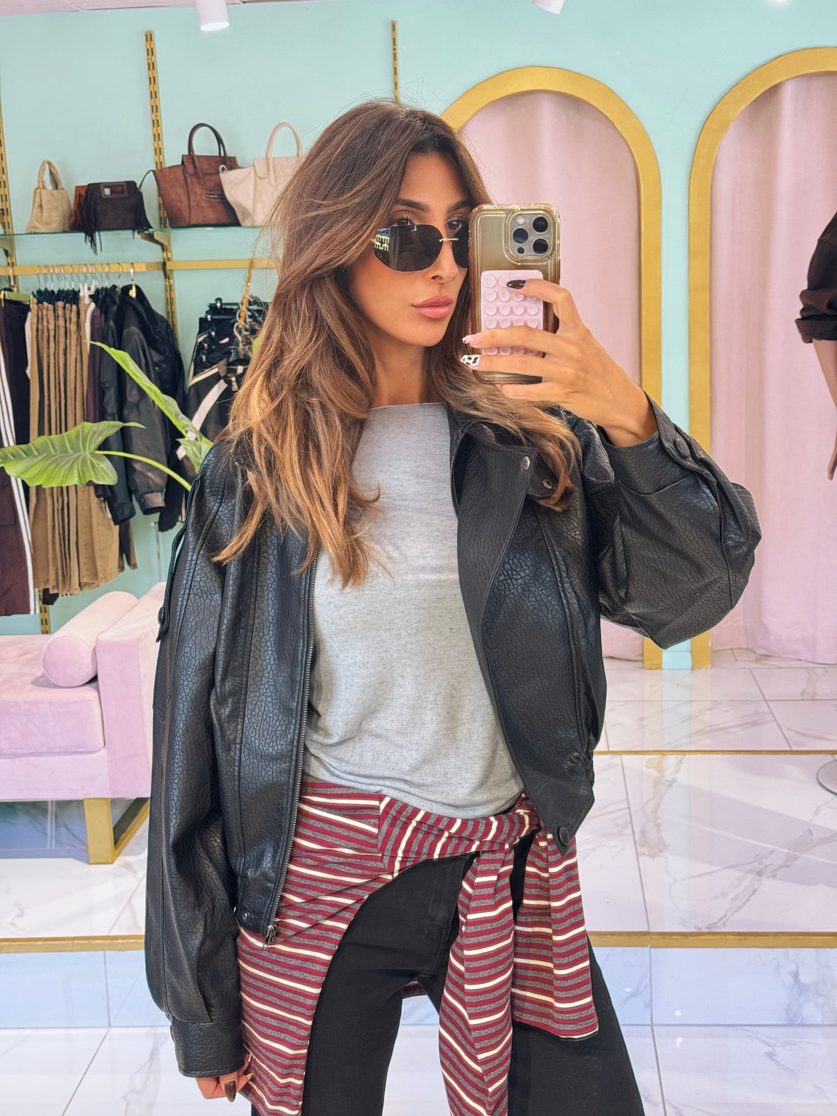 Top moulant en cachemire gris