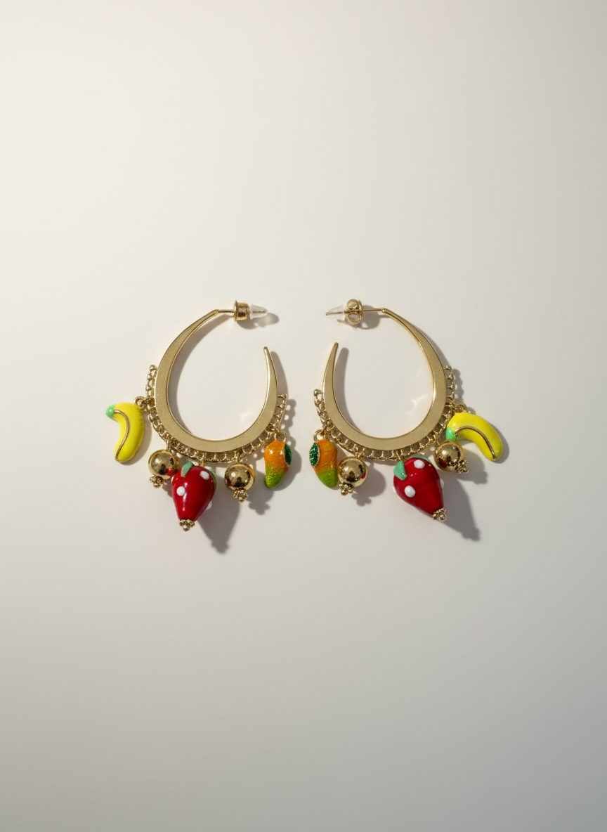 Boucle d’oreille créole banane & compagnie