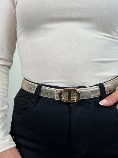 Ceinture DD beige doré