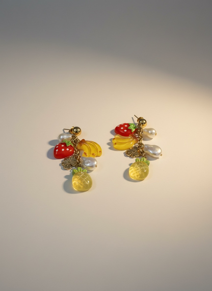 Boucle d’oreille pendentif multi fruits