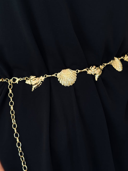 Ceinture chaîne coquillages
