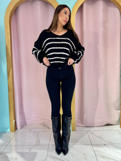 Jean slim noir stretch