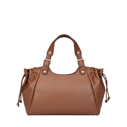 Sac bowling en simili grainé – Grand format – Style intemporel- marron