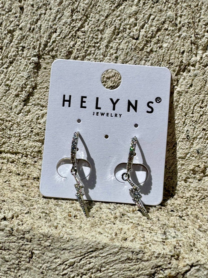 Boucle d’oreille éclair ( coloris or ou argent )