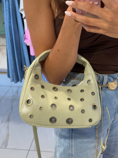 Sac boho à rivets- mint
