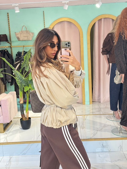 Veste légère déperlante – Coupe loose beige