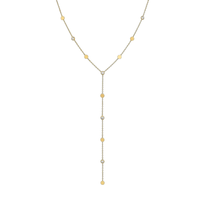 Collier cascade à strass or