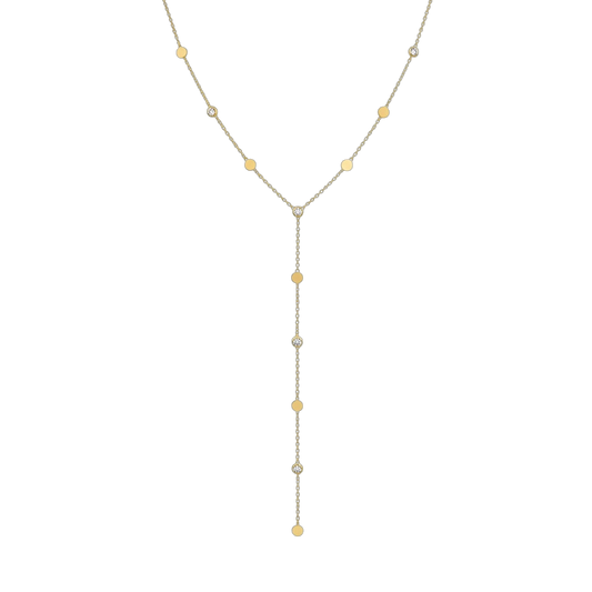 Collier cascade à strass or