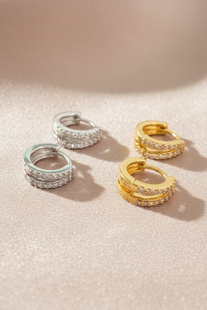 Boucles d’oreilles spacy double