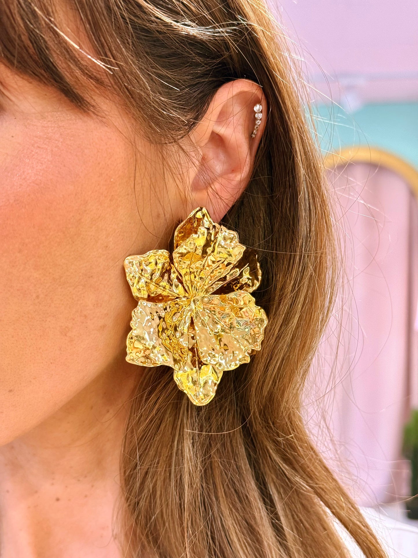 Boucles d’oreilles grosse fleurs d’été