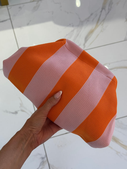 Pochette orange & rose