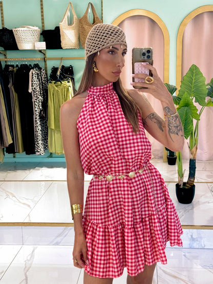 Robe Vichy - rouge