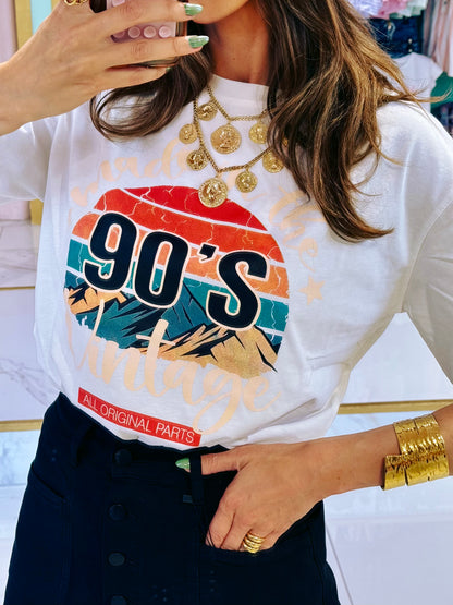 T-shirt 90’s blanc