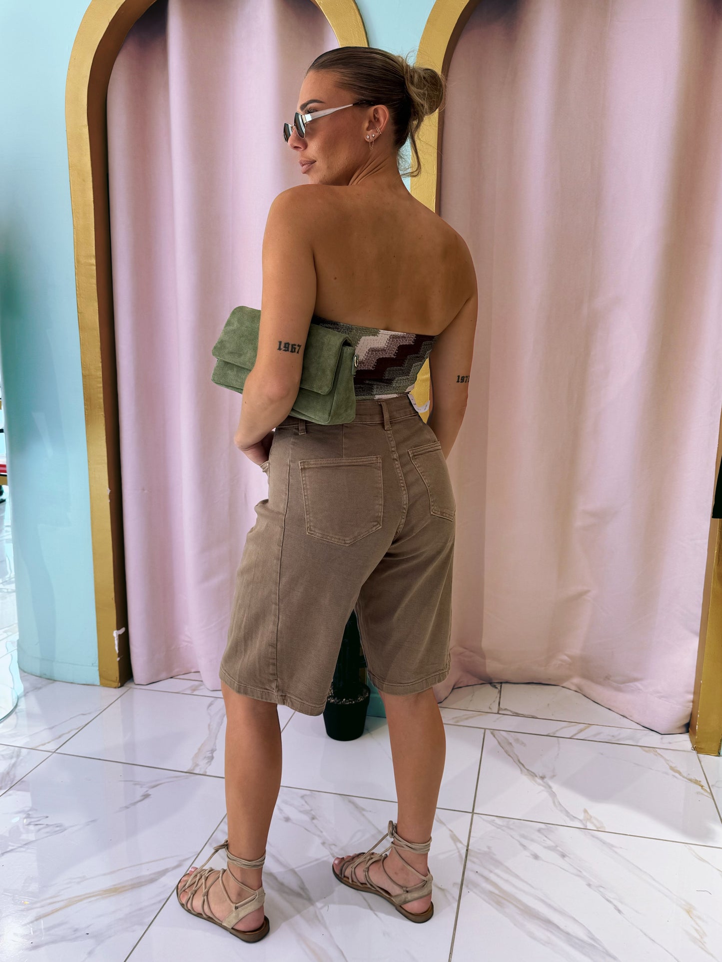 Body bandeau imprimé avec étoile de mer - vert