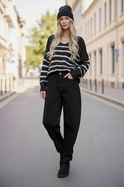 Jean baloon baggy noir pur