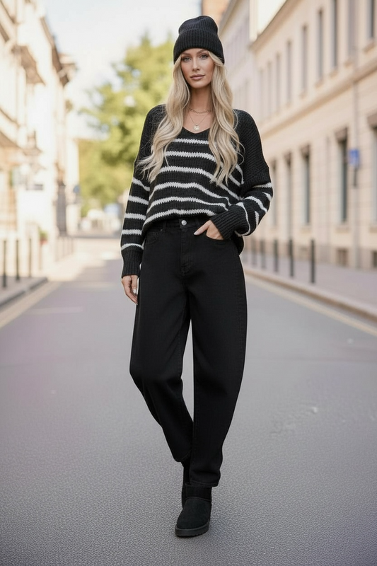 Jean baloon baggy noir pur