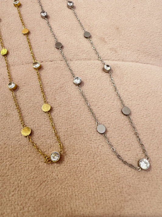 Collier strass simple