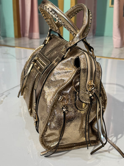 Sac dupe B format grand doré