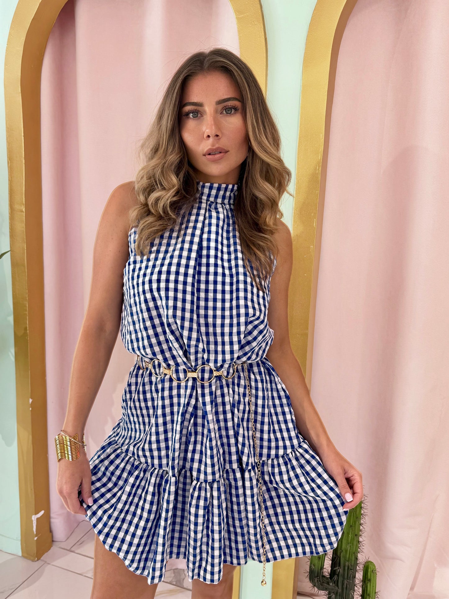Robe Vichy - bleu
