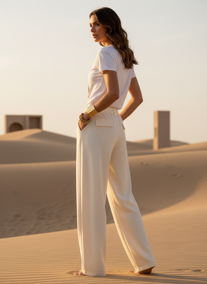 Pantalon ballon jogging - crème