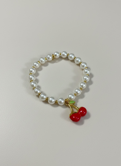 Bracelet perle et cerise