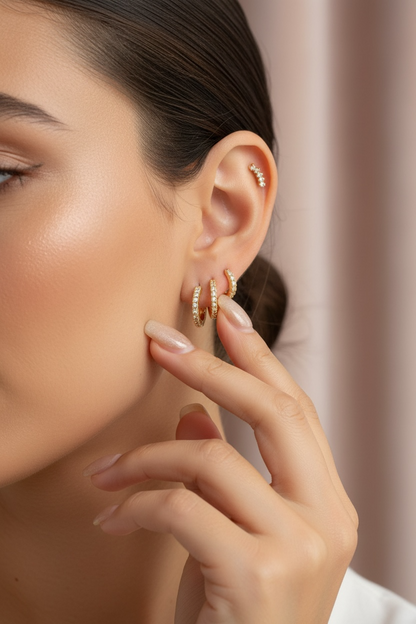 Piercing mini barre de strass