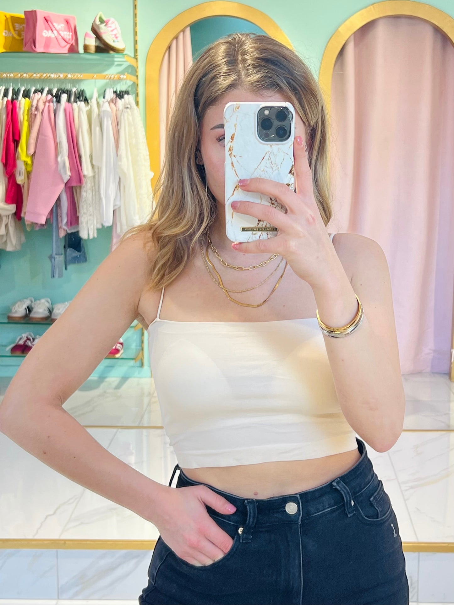 Bandeau fines bretelles et coques - beige