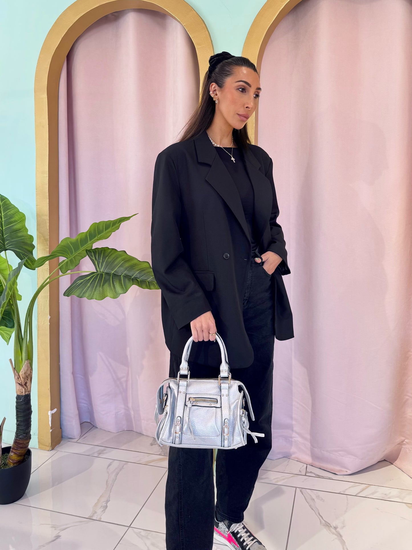 Sac dupe Baliana - argent mate