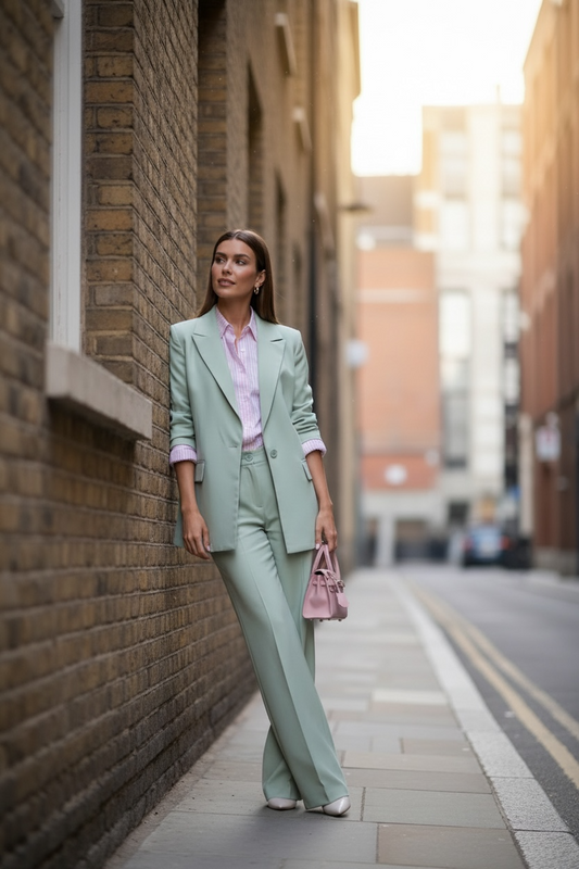 Ensemble Tailleur Fluide Printemps – mint