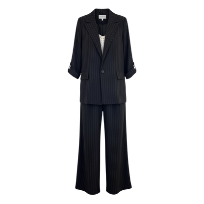 Ensemble tailleur fluide – Veste & pantalon noir