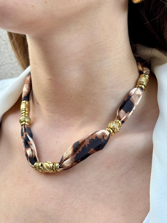 Collier Léopard et Détails Dorés - Mile Mila