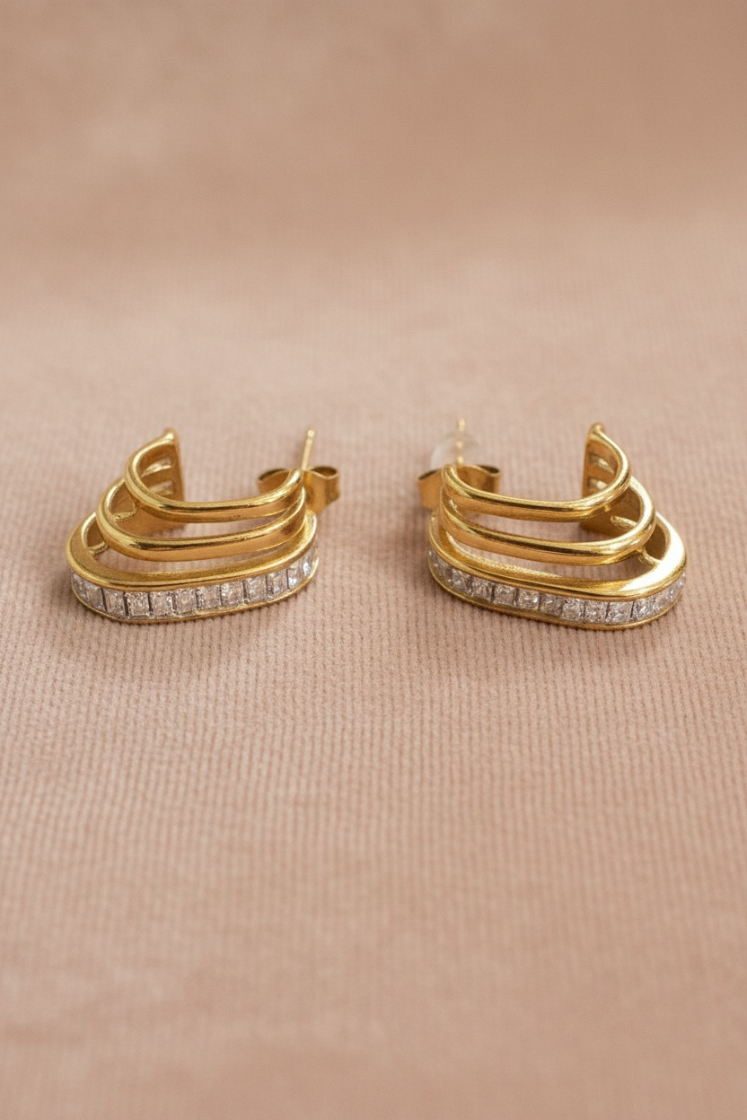 Boucles d’oreilles georgina  trio