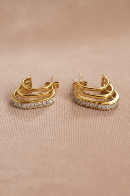 Boucles d’oreilles georgina  trio