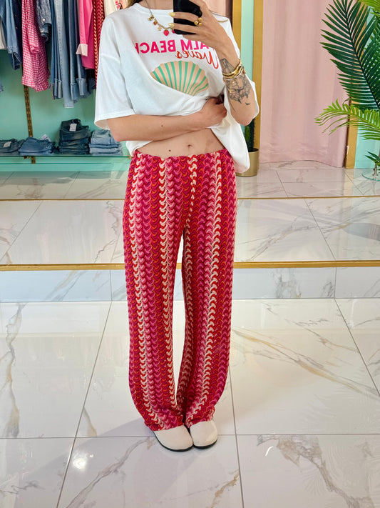 Pantalon crochet doublé – Couleurs vitaminées et style bohème