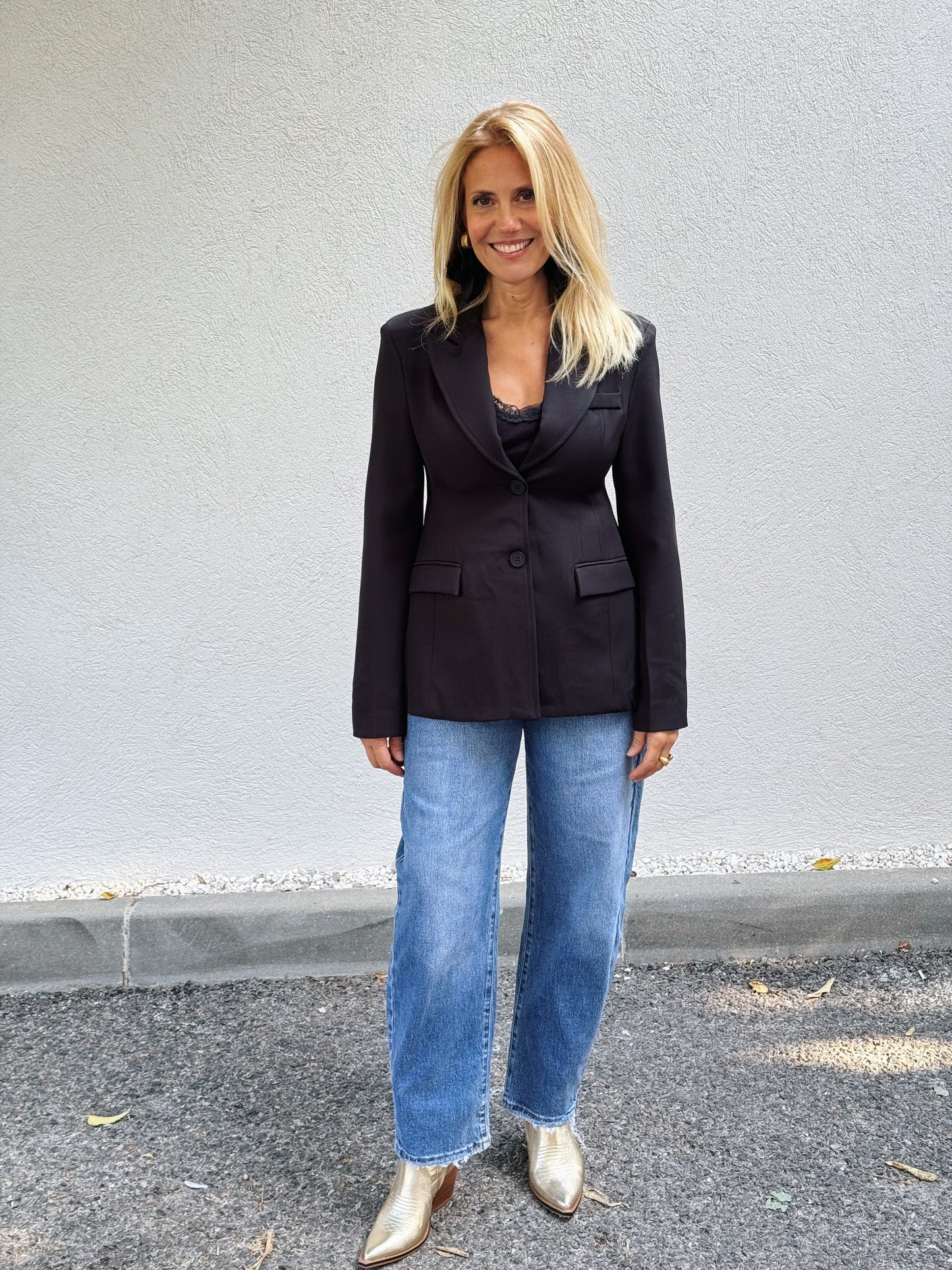 Veste tailleur cintrée créateur noir